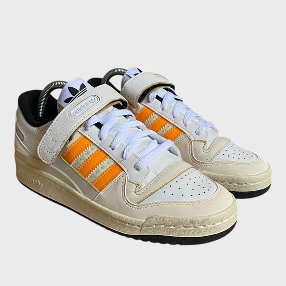 Adidas Forum 84 Low Sneakers Women's 8.5 Off-White Orange Streetwear Retro Shoes